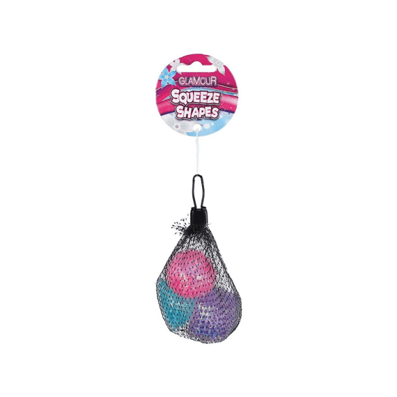 Glamour Antistress Knijpvormpjes 4cm 3 Stuks In Net Assortiment Prijs Per Stuk