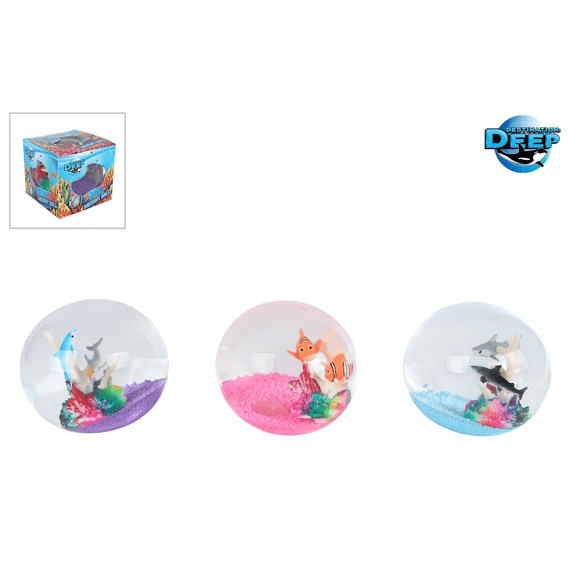Destination Deep Oceaan Bal Met Zeedieren 9cm Assortiment Prijs Per Stuk