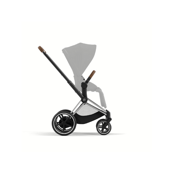 Cybex Epriam Frame + Buggyzit Frame Chrome Met Bruin Leder