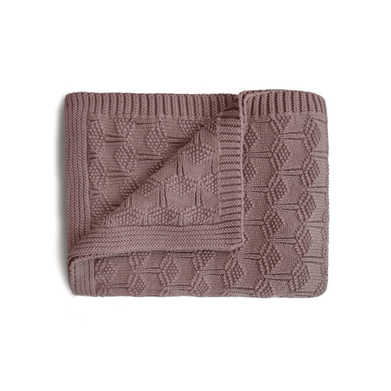 Mushie Deken Wieg 80x100 Honeycomb Desert Rose