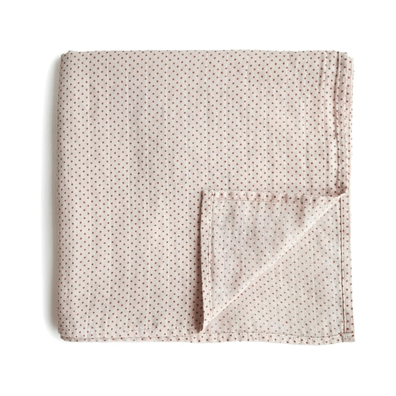 Mushie Swaddle 120x120 Caramel Polka Dots