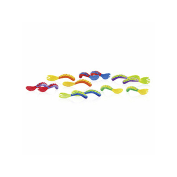 Nuby Lepel Vork Bolletjes 9m+ Assortiment Prijs Per Kleur