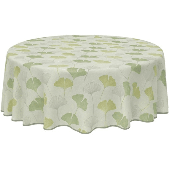 Finesse Bonita Toile Cirée 155cm Rond Ginkgo Green