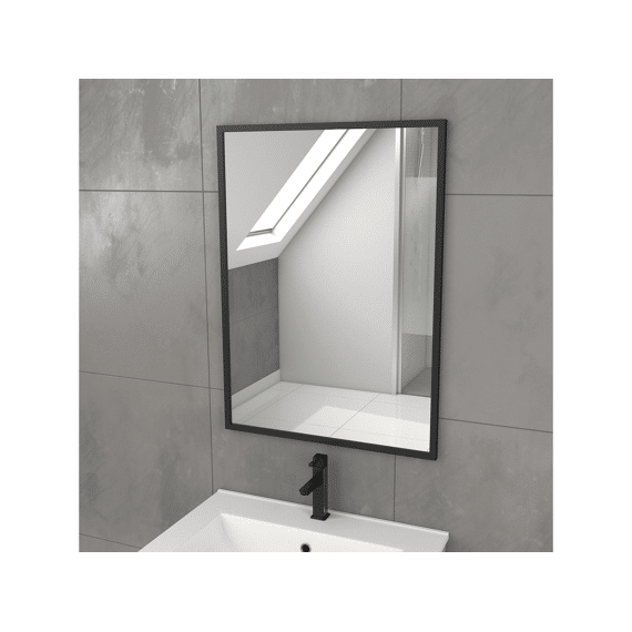 Aurlane Houten Spiegel 50x70cm Met Zwarte Lijst