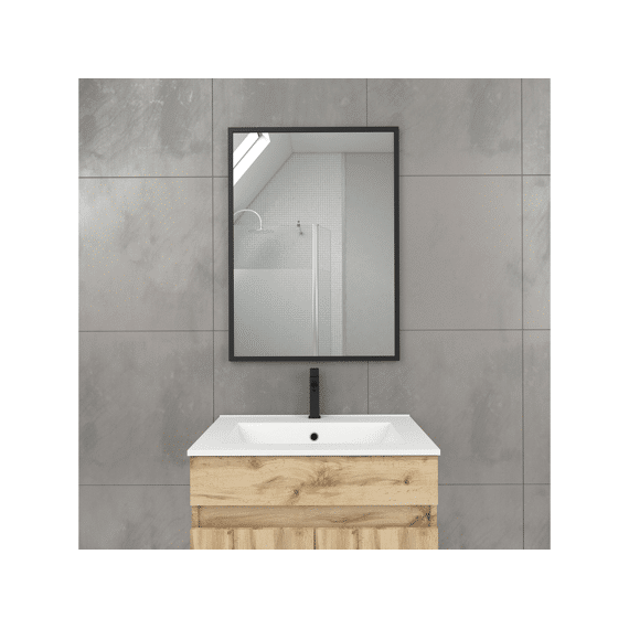 Aurlane Houten Spiegel 50x70cm Met Zwarte Lijst