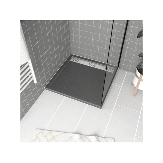 Aurlane Douchebak Pedra Antracietgrijs Lineair 80x80