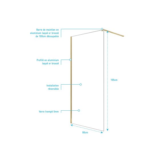 Aurlane Essential 90x195 Goud