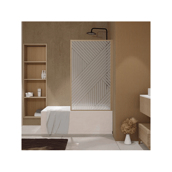 Aurlane Badkuip Wand Japandi 140x80 Recht Patroon