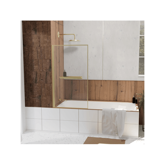 Aurlane Badkuip Wand Gouden Rand Plank 140x80