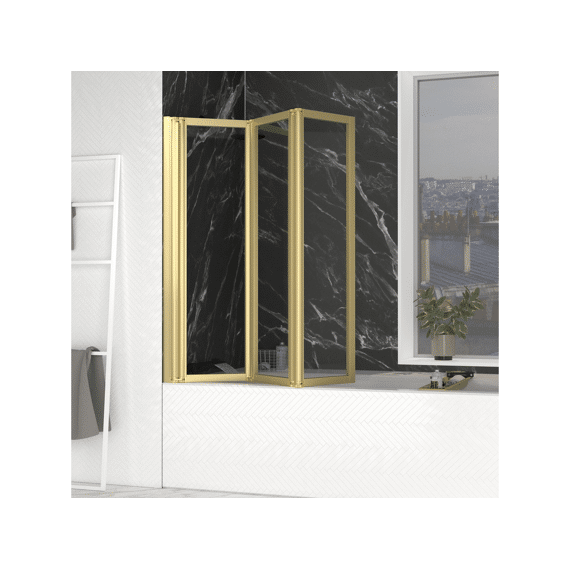 Aurlane Badkuip Wand Drievoudig Badkuipschild 143x125 Goud