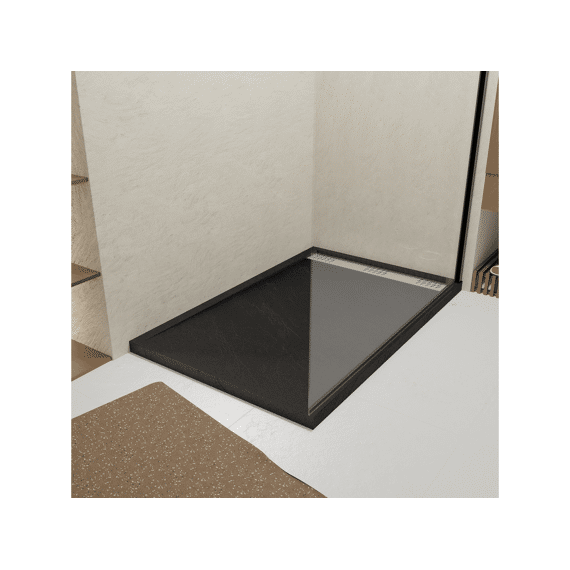 Aurlane Douchebak Pedra Zwart Lineair 80x120