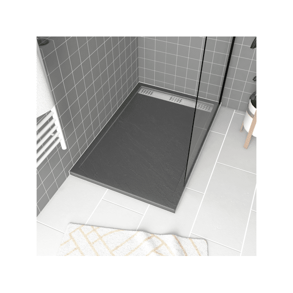 Aurlane Douchebak Pedra Lineair Antraciet Grijs 80x140