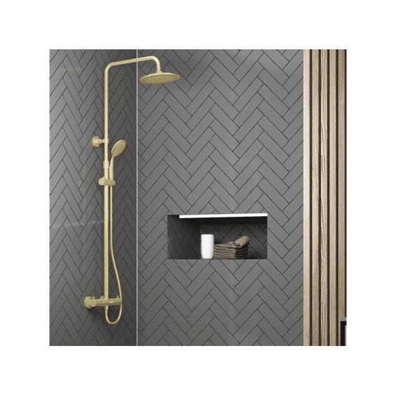 Aurlane  Kunstzinnige Thermostatische Gouden Douchezuil