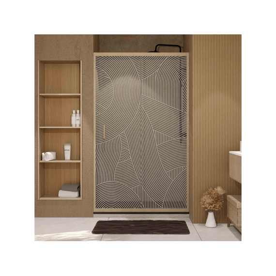 Aurlane Douchegevel Japandi Glijdend 120x200 Afgerond Patroon