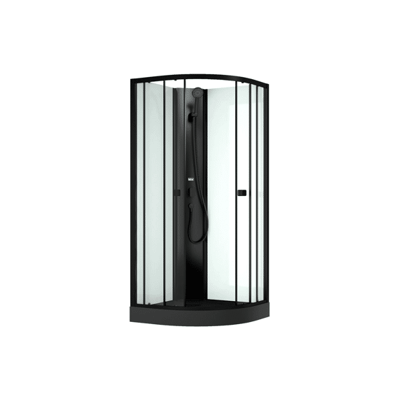 Aurlane Douchewanden Essential Round 85x85 Rec Zwart