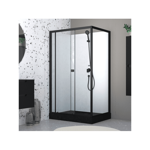 Aurlane Douchewanden Essential Rechthoek 80x110 Rec Zwart
