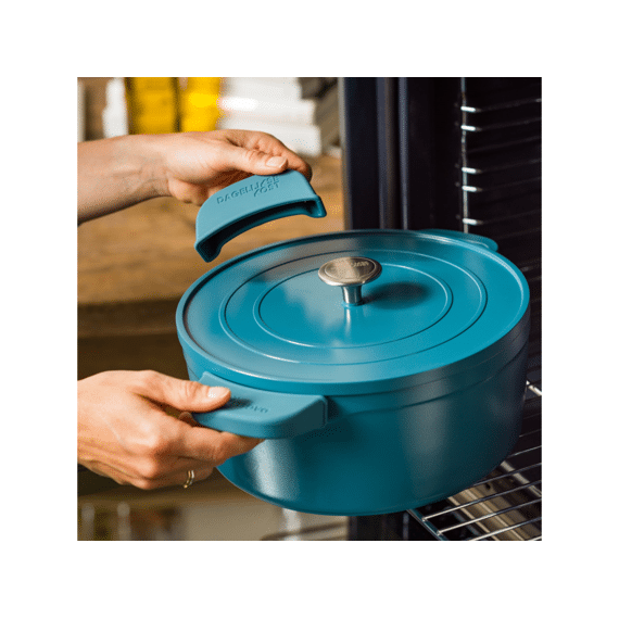 Dagelijkse Kost Stoofpot Aluminium 26cm Met Deksel Blauwgroen