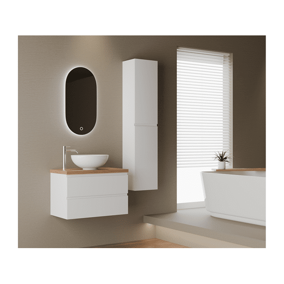 Style Onderkast 80x45x50 Cm 2x Lade - Mat Wit