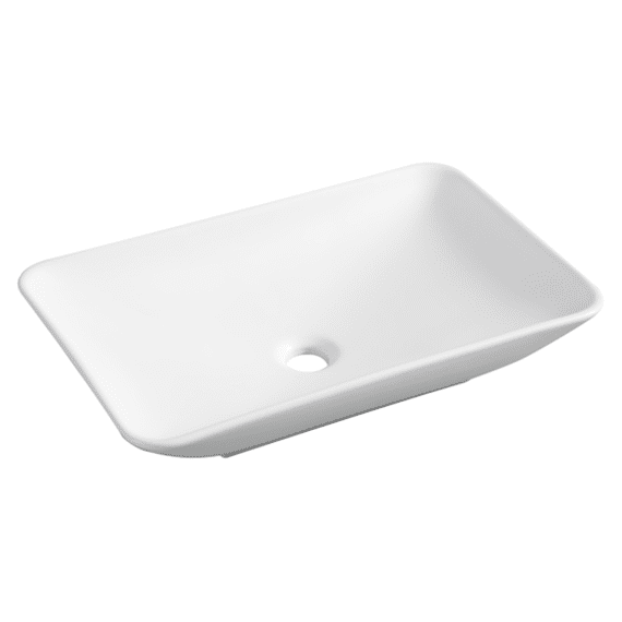 Karé Waskom Rechthoekig 58 X 36 X 11,5 Cm Keramiek Mat Wit