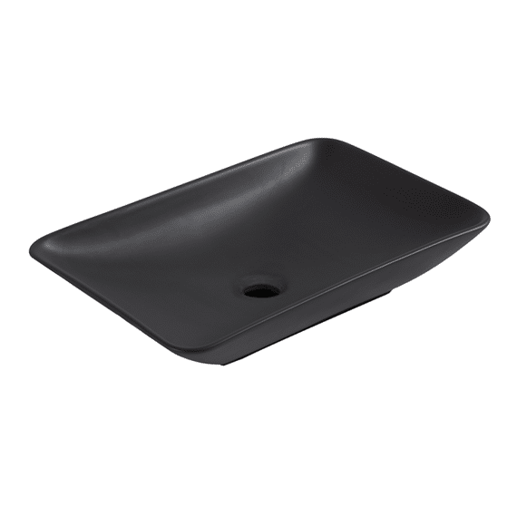 Karé Waskom Rechthoekig 58 X 36 X 11,5 Cm Keramiek Mat Zwart