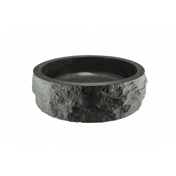 Raw Waskom Rond Hamerslag 40x12 Cm Hardsteen Gezoet