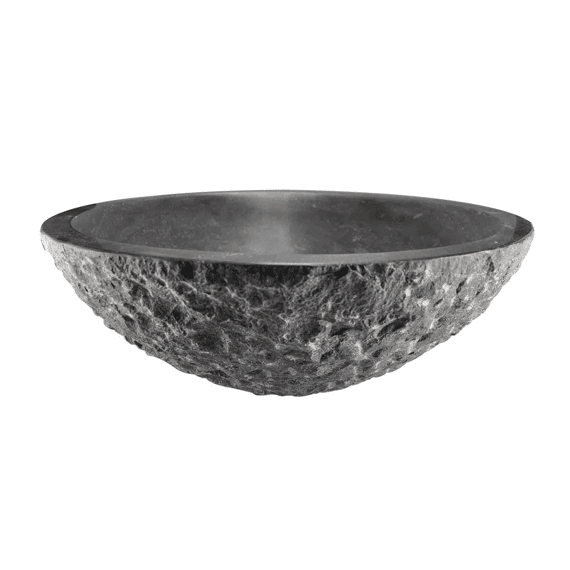 Raw Waskom Rond Hamerslag 42x14 Cm Hardsteen Gezoet