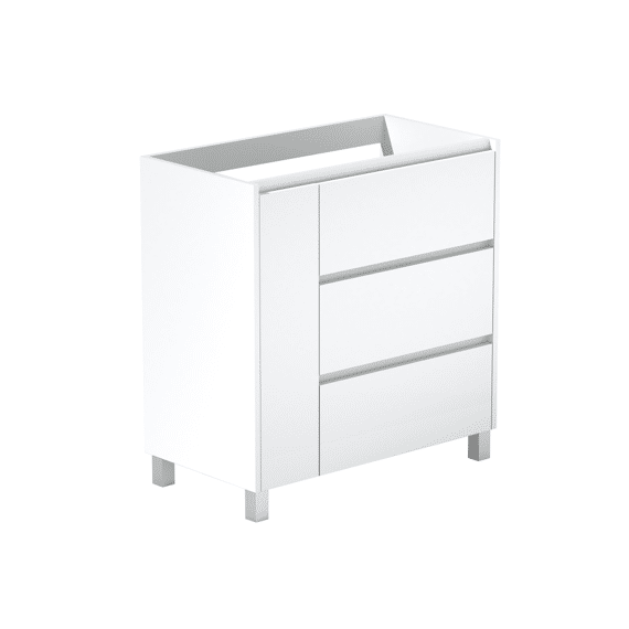 Palm Onderkast 80 Cm - Mat Wit 80 X 45 X 75,3+8 Cm