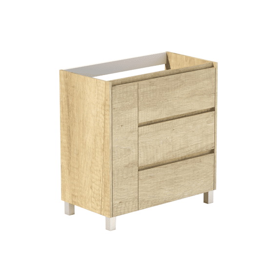 Palm Onderkast 80 Cm - Licht Eiken 80 X 45 X 75,3+8 Cm