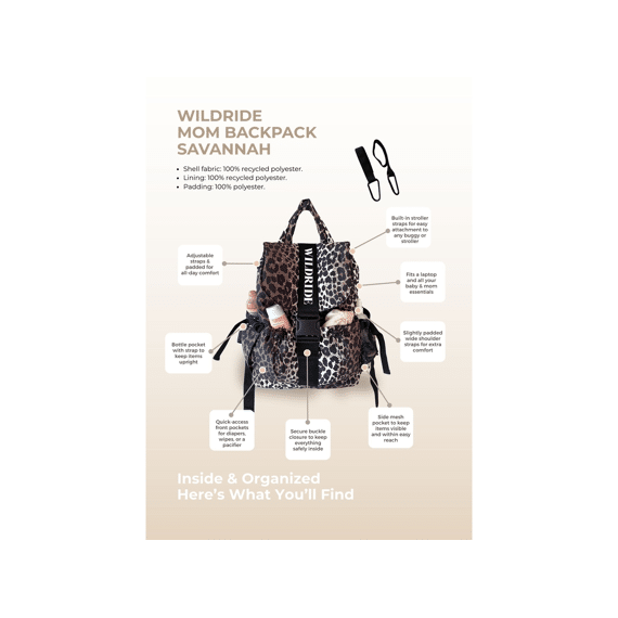 Wildride Luiertas Backpack Recycled Savannah