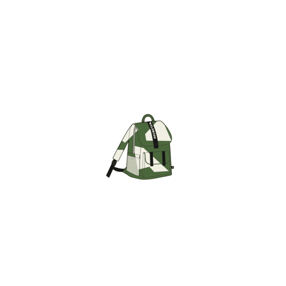 Wildride Rugzak Kids Recycled Green Graphic