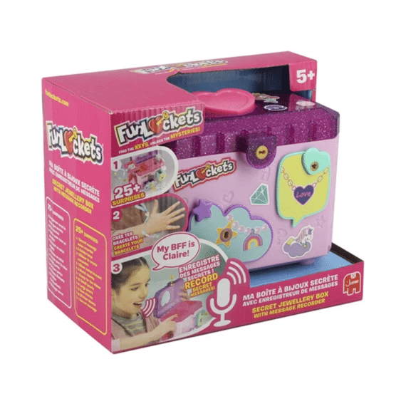 Jumbo Funlockets Secret Jewelry Box With Message Recorder