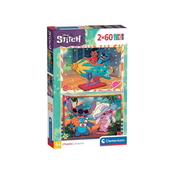 Clementoni Puzzel 2x60 Stuks Stitch