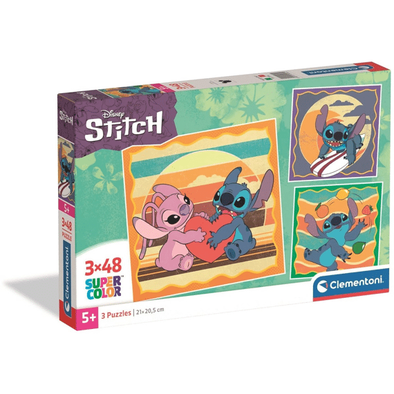 Clementoni Puzzel 3x48 Stuks Square Stitch