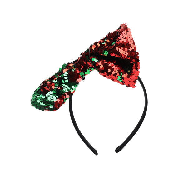 Diadeem Kerststrik Pailletten