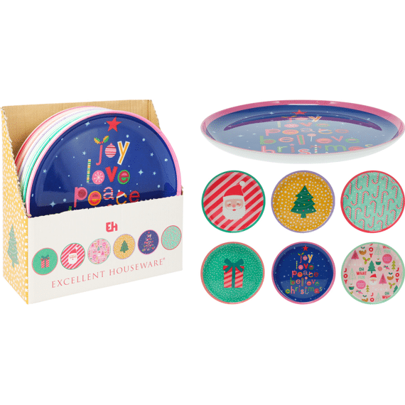 Bord Melamine Dia 210mm Assortiment