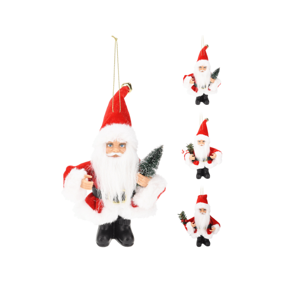 Mini Kerstman Hangdeco 13cm Assortiment