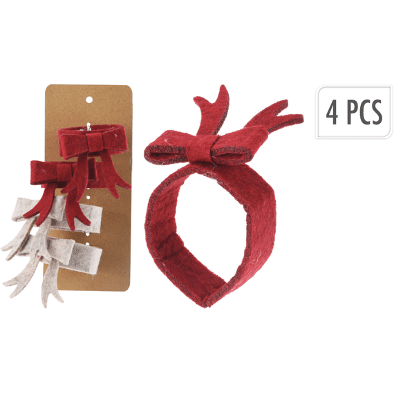 Servetring 8cm Set Van 4 Vilt