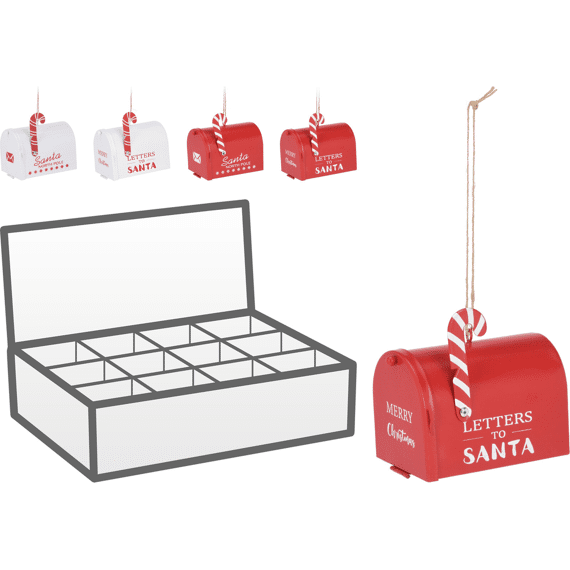 Brievenbus Hangdeco 8x7cm Assortiment