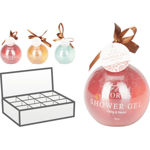 Douchegel 320 Ml In Kerstbal Assortiment