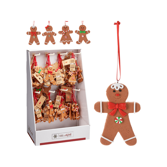 Hang Deco Klei 8cm Gingerbread mannetje