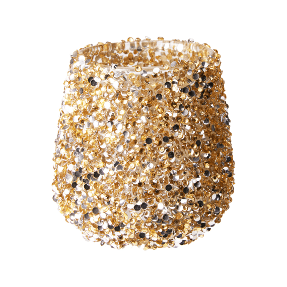 Theelichthouder 8cm Bead Goud