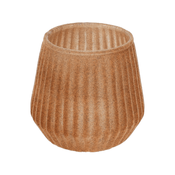 Theelichthouder 9cm Glas Roest