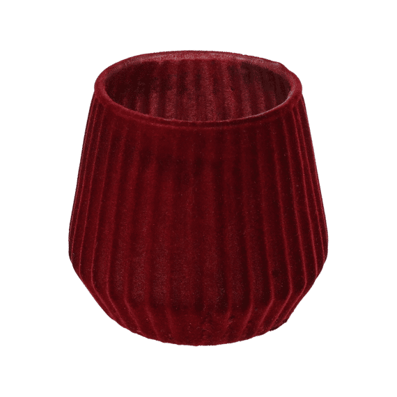 Theelichthouder 9cm Glas Rood