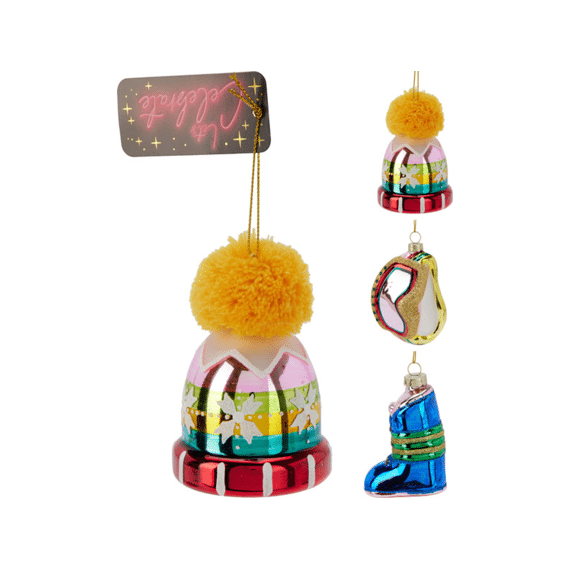 Kersthanger Ski  9cm Assortiment