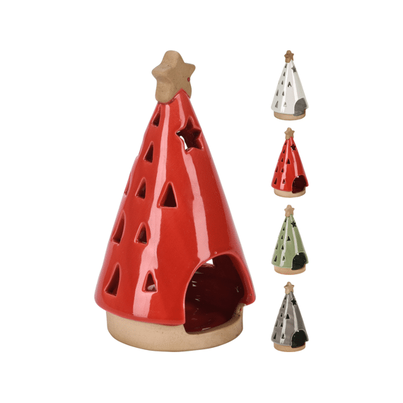 Kerstboom Theelichthouder 9x15 Assortiment