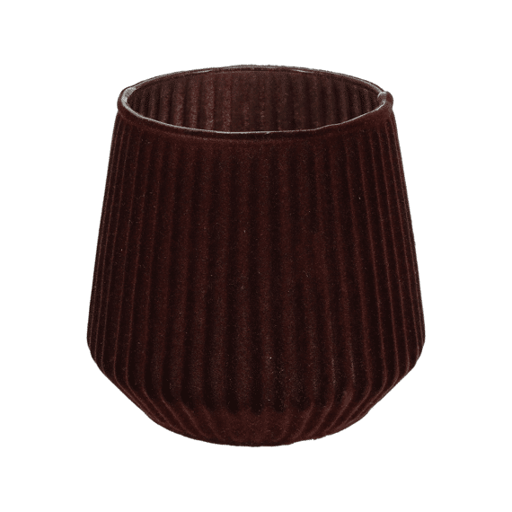 Theelichthouder 11cm Bruin