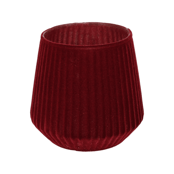 Theelichthouder 11cm Glas Rood