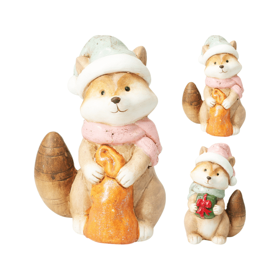 Kerst Vos Staand 13cm Assortiment