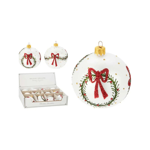 Kerstbal Glas 80mm Assortiment