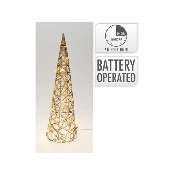 Piramide 40cm Met Led Champagn